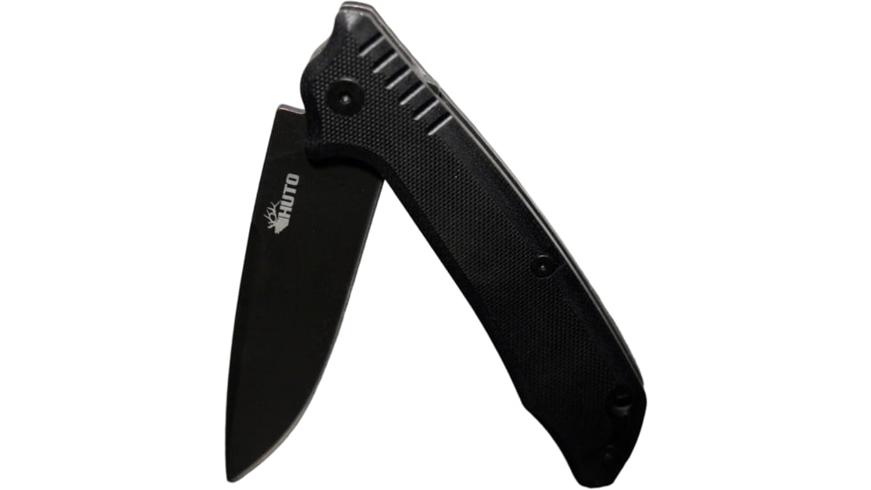 Huto Lifestyle Hunt Harder Folding Hard Blade Knife, Black, HTHD-KNV-BLK