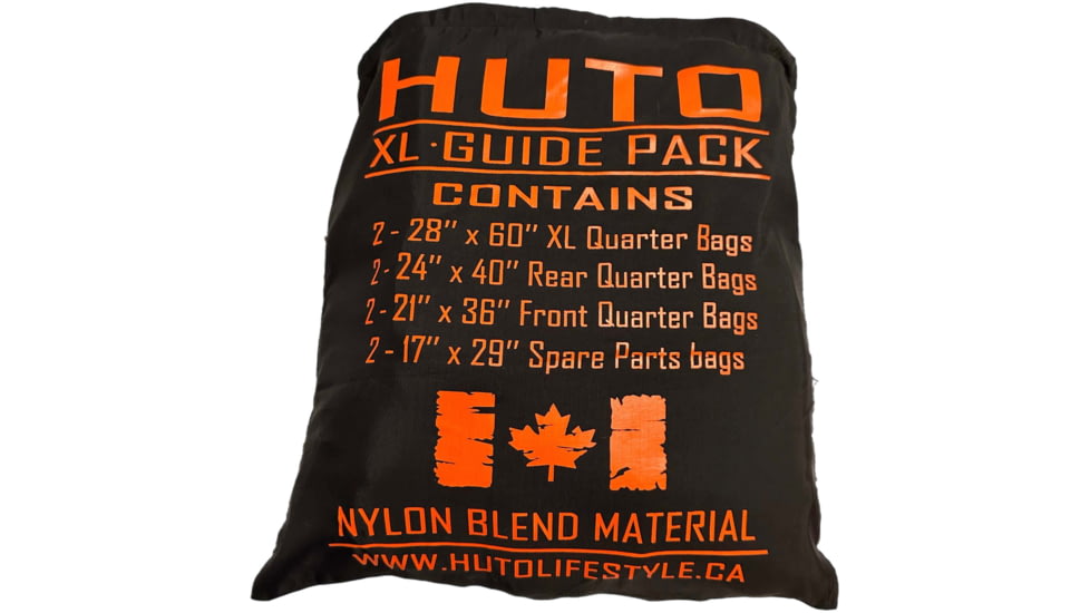 Huto Lifestyle Huto Guide Pack Game Bag Set XL, 8 Bags, Orange, GM-BG-GUIDESET-XL