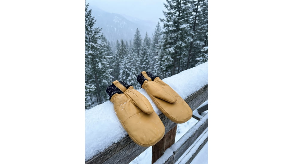 Huto Lifestyle Sherpa Lined Leather Mitten Glove