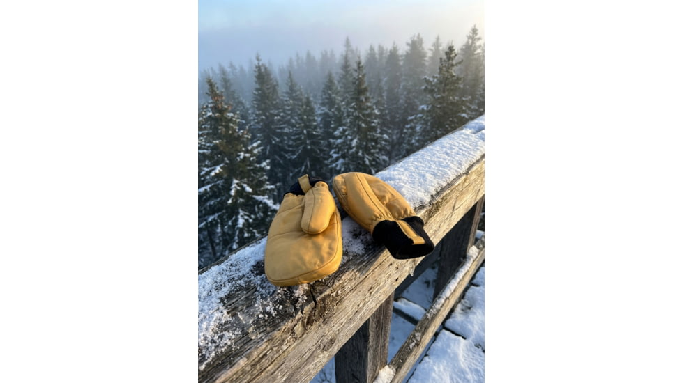 Huto Lifestyle Sherpa Lined Leather Mitten Glove