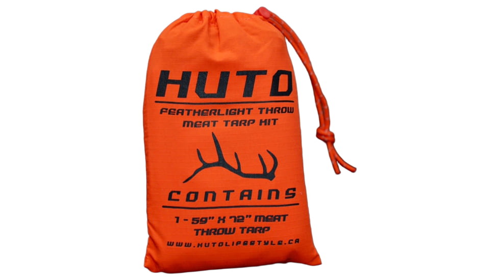 Huto Lifestyle Meat Throw Tarp/Shelter, Regular, Orange, MEAT-TARP-REG
