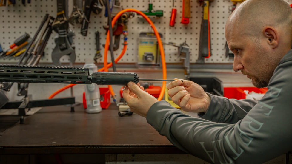 HUXWRX Alignment Rod, .30 Cal/7.62mm Bore, 17 L, Carbon Fiber w/Bright Grey, 2261