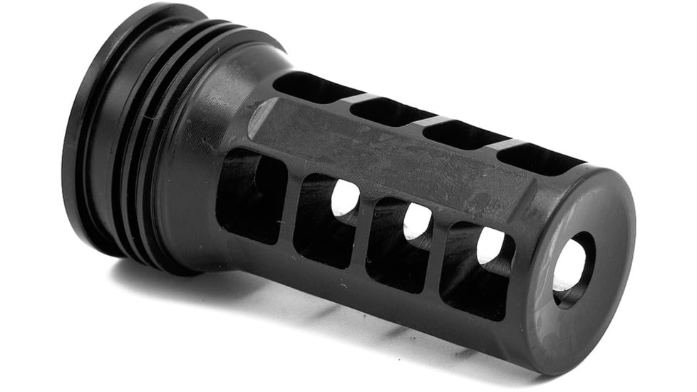 HUXWRX ELR Muzzle Brake, 338, 3/4x20, Titanium, Black, 2236