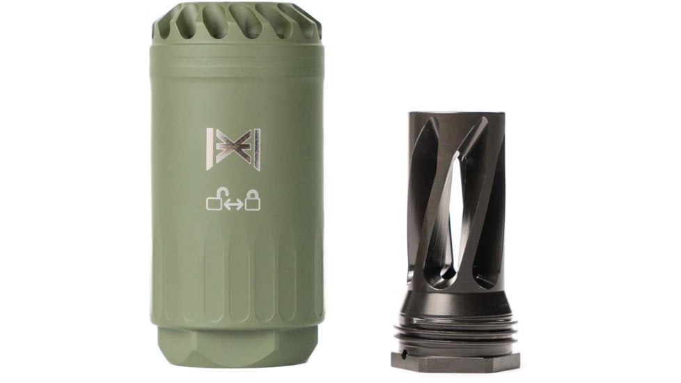HUXWRX Blastphemy Blast Deflector Kit w/556 Flash Hider, 1/2x28, OD Green, 3065