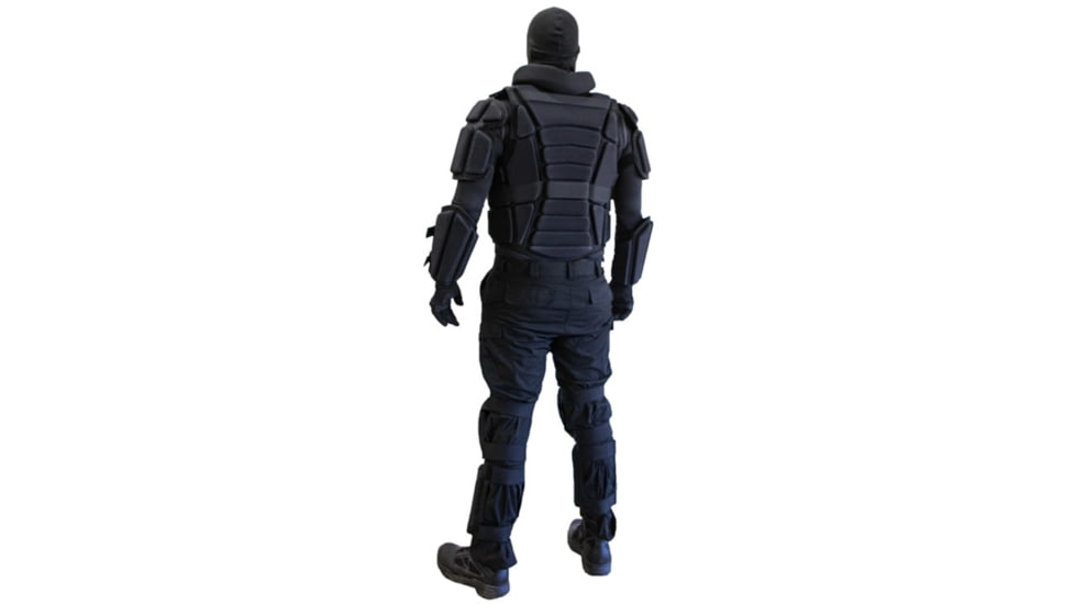 HWI Gear ED100 Elite Defender Riot Suit, CP100 Chest Protector/FA100 Forearm/SG100 Shin Guard/TG100 Thigh Guard, Carry Bag, Black, Extra Small/Small, ED100-XS/SM