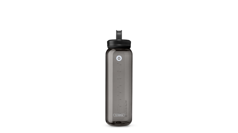 HydraPak Recon Clip &amp; Carry 32oz Bottle, Charcoal Grey, 1L, BRC02M
