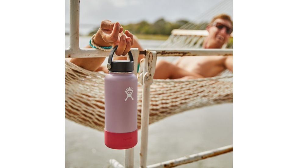 Hydro Flask 32 oz. Wide Mouth Flask w/Flex Straw Lid, Black, W32FS001