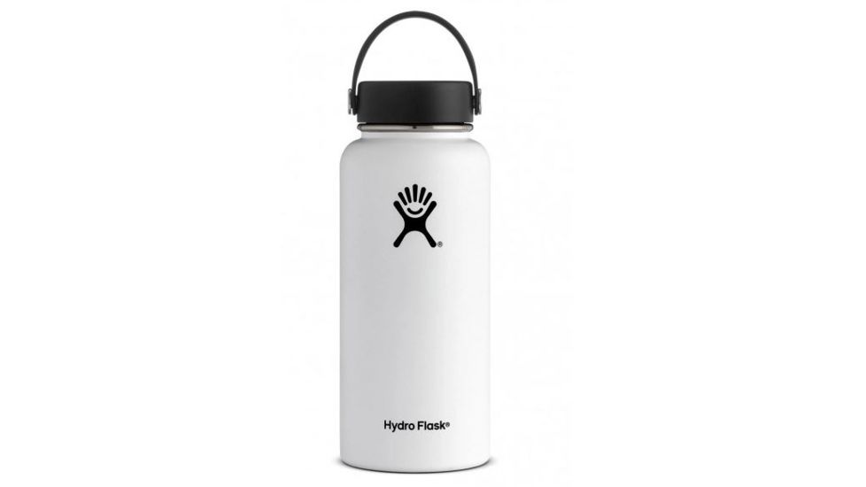 Hydro Flask 32 oz. Wide Mouth Flask w/Flex Straw Lid, White, W32FS110