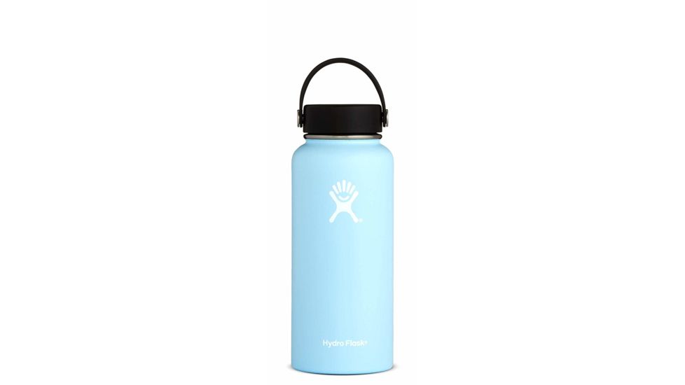 Hydro Flask 32 oz Wide Mouth Flask with Flex Straw Lid, Frost, 32 oz, W32FS440