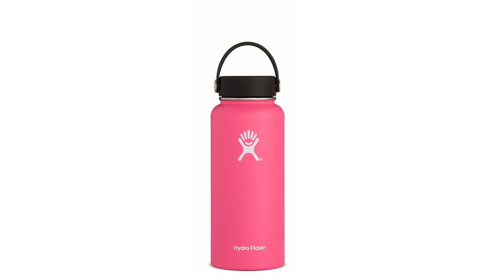 Hydro Flask 32 oz Wide Mouth Flask with Flex Straw Lid, Watermelon, 32 oz, W32FS618