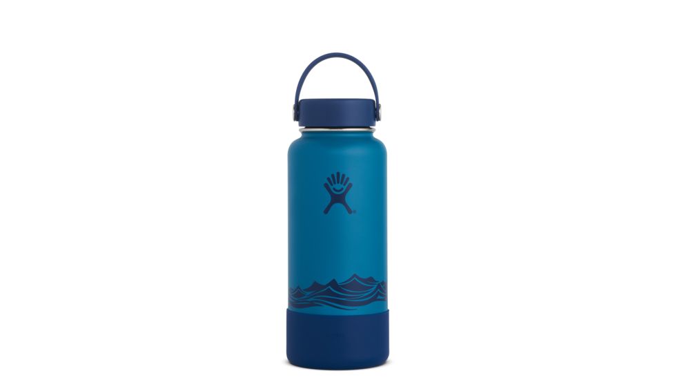 Hydro Flask Escape Coast 32 oz wi/ Wide Flex Cap and Emerald Boot, Emerald Cobalt, 32 oz W32TS460B