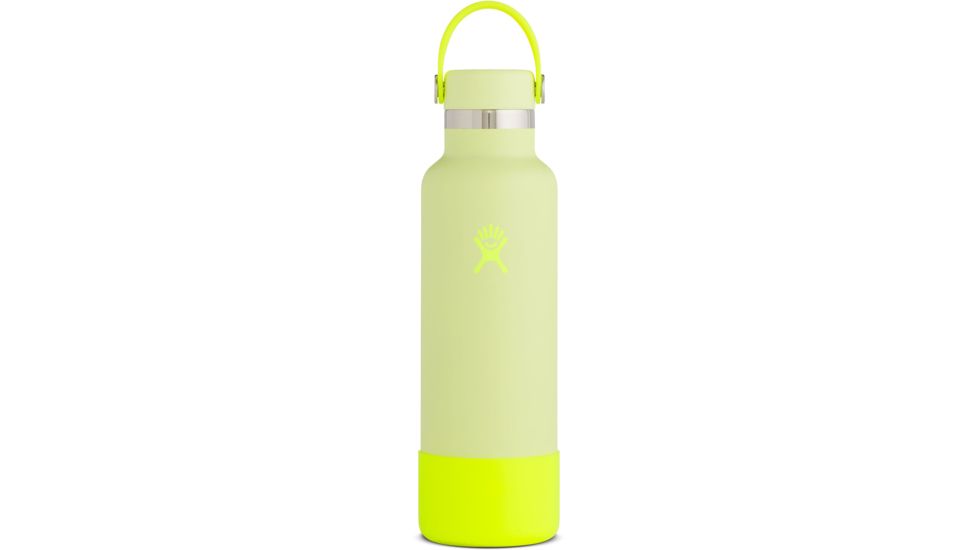 Hydro Flask Limitied Edition Prism Pop Standard Mouth Bottle with Boot, Lemonade, 21 oz, NEONS21SX743
