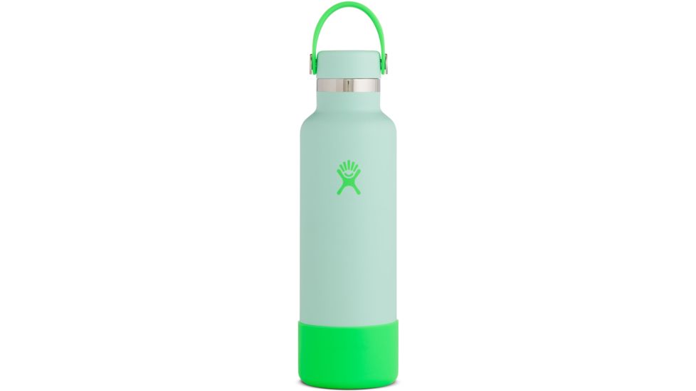 Hydro Flask Limitied Edition Prism Pop Standard Mouth Bottle with Boot, Seafoam, 21 oz, NEONS21SX370