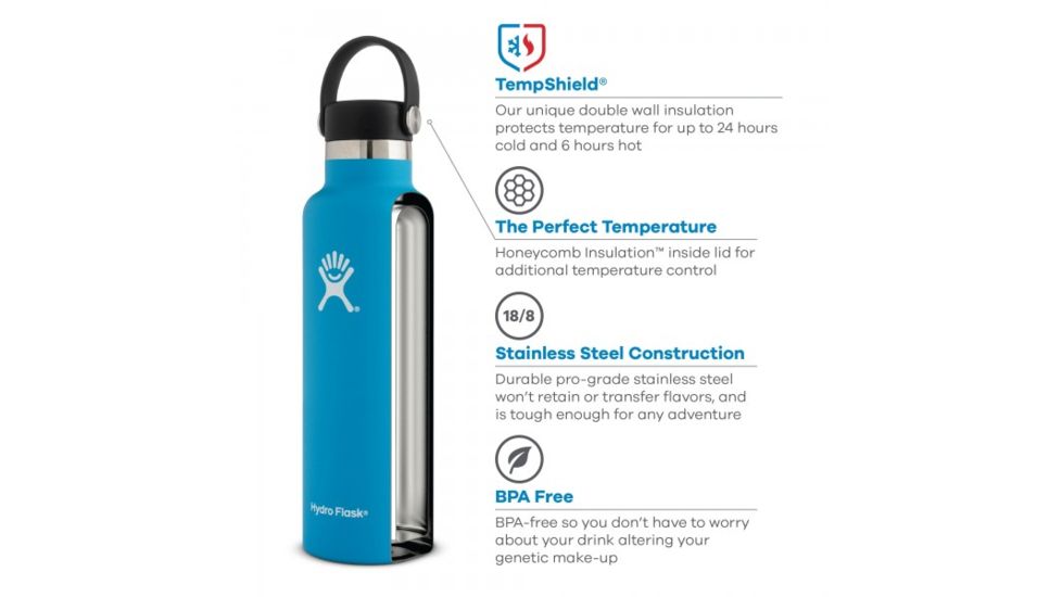 Hydro Flask 18 oz Standard Mouth Flask, Watermelon, S18SX618