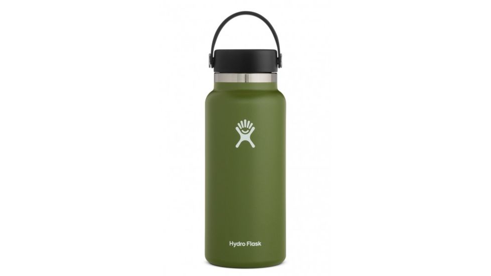 Hydro Flask Wide Mouth Flask, Olive, 32 oz., W32BTS306