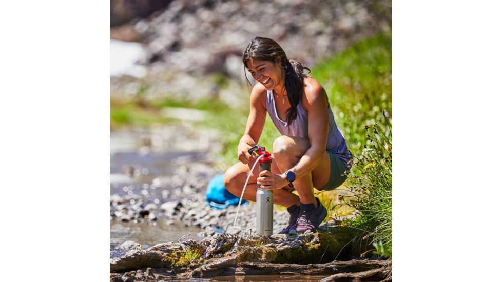 Hydro Flask Wide Mouth Lightweight Bottle with Flex Cap, Slate, 32 oz., LW32LW081