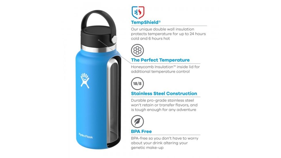 Hydro Flask 20oz Wide Mouth Flask, Cobalt, W20BTS407
