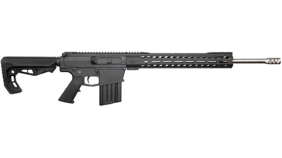 Hyperion Munitions Precision Series Rifle, 6.5mm Creedmoor, 20in SS Barrel, 416R Stainless Steel, Polymer Grip, 1-10 Twist, Minos, Compensator, Black, One Size, T-10003-BLK