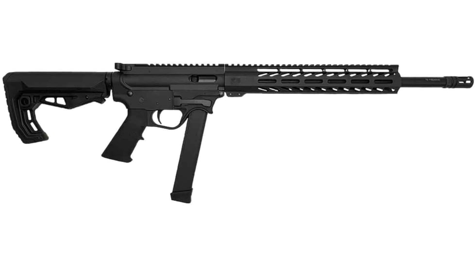 Hyperion Munitions Sentinel Series Rifle, .380 ACP, 16in AR9 Barrel, 4150V Chrome Moly Vanadium Steel, Polymer Grip, 1-16 Twist, Minos, A2 Flash Hider, Black, One Size, T-30002-BLK