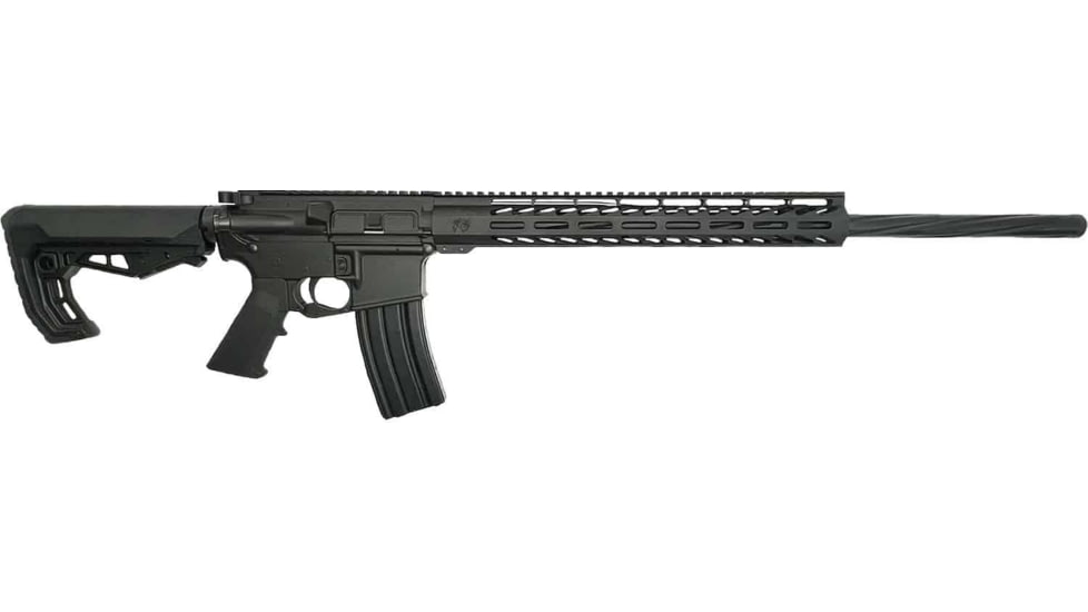 Hyperion Munitions Wyldecat Series Rifle, .223 Wylde, 24in Nitride Twisted Flute Ball Barrel, 4150V Chrome Moly Vanadium Steel, Polymer Grip, 1-8 Twist, Minos, 11deg Target Crown, Black, T-60006-BLK