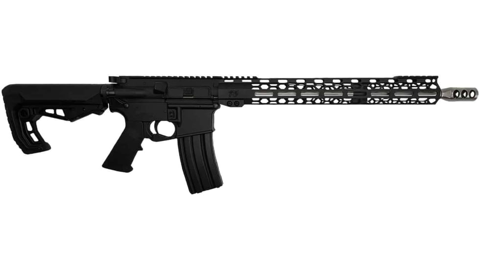 Hyperion Munitions Wyldecat Series Rifle, .223 Wylde, 16in SS Match Grade Barrel, 416R Stainless Steel, Polymer Grip, 1-8 Twist, Minos, Compensator, Black, One Size, T-20001-BLK