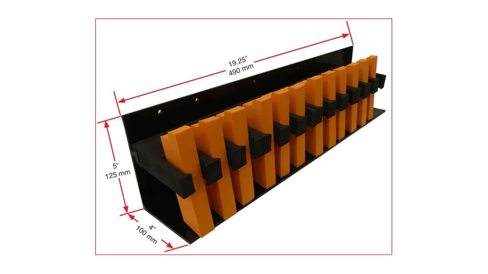 Hyskore Double Stack Pistol Magazine Rack And Organizer, Black, 30316