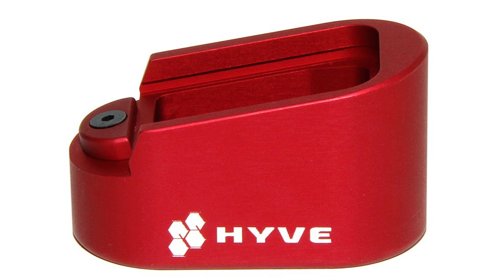HYVE Technologies Magazine Extension Base Pad, Glock 30, Red, G30-E2-2