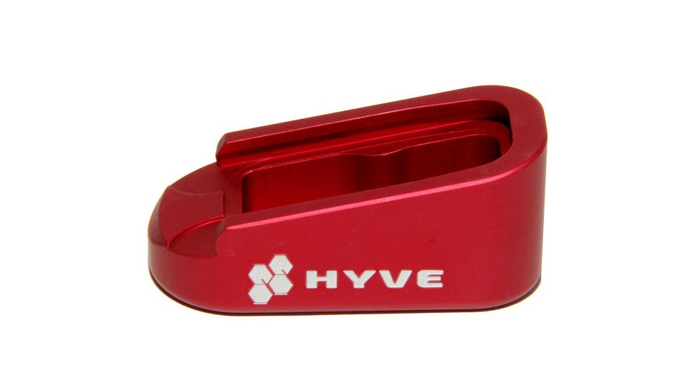 HYVE Technologies Magazine Extension Base Pad, Glock 43, 1-Round, Red G43-E1-2