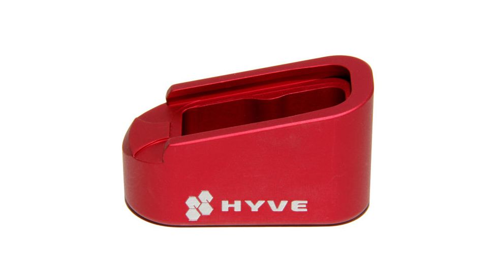 HYVE Technologies Magazine Extension Base Pad, Glock 43, 2-Round, Red G43-E2-2
