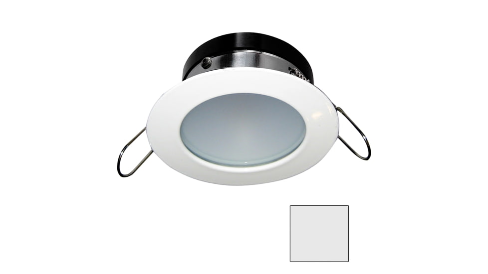 I2Systems Inc Apeiron A1110Z 4.5W LED Spring Round Mount Light, Cool White/White Finish, A1110Z-31AAH