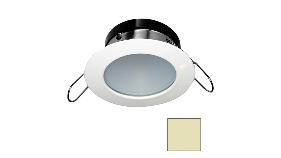 I2Systems Inc Apeiron A1110Z 4.5W LED Spring Round Mount Light, Warm White/White Finish, A1110Z-31CAB