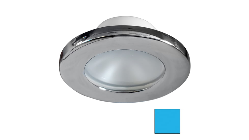 I2Systems Inc Apeiron A3100Z Screw Mount LED Light, Blue/ Polished Chrome Finish, A3100Z-11E