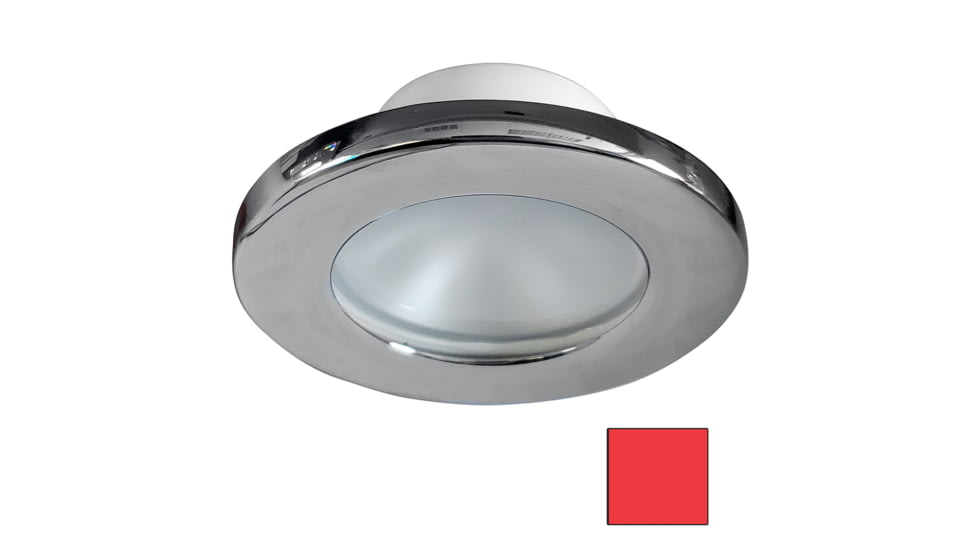 I2Systems Inc Apeiron A3100Z Screw Mount LED Light, Red/ Polished Chrome Finish, A3100Z-11H