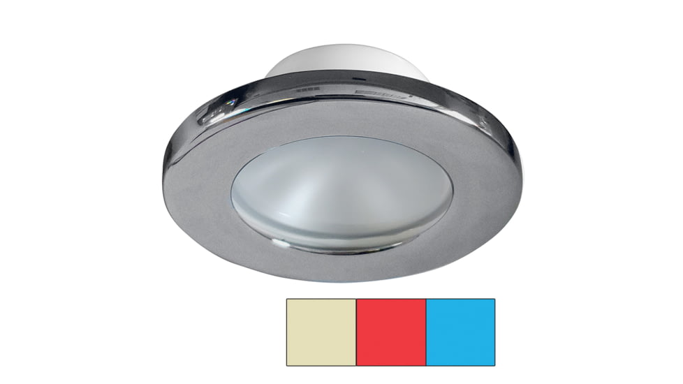 I2Systems Inc Apeiron A3120 Screw Mount LED Light, Red/ Warm White/ Blue/ Brushed Nickel, A3120Z-41HCE
