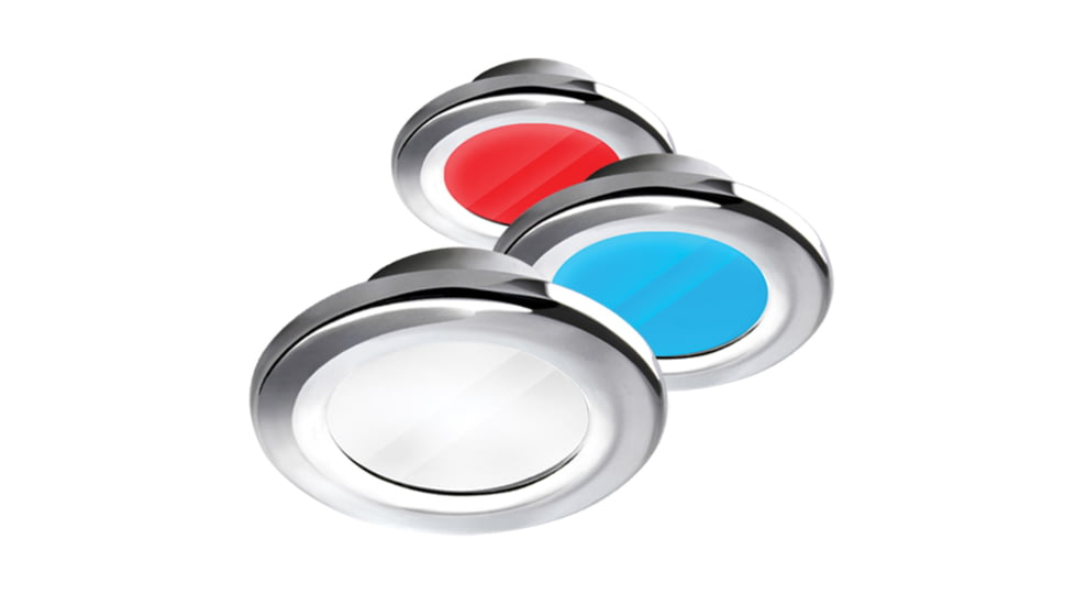 I2Systems Inc Apeiron A3120 Screw Mount LED Light, Red/Cool White/ Blue/ Chrome Finish, A3120Z-11HAE