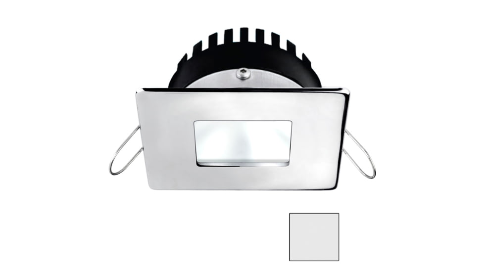I2Systems Inc Apeiron A506 6W LED Spring Square/Square Mount Light, Cool White/Polished Chrome Finish, A506-14AAG