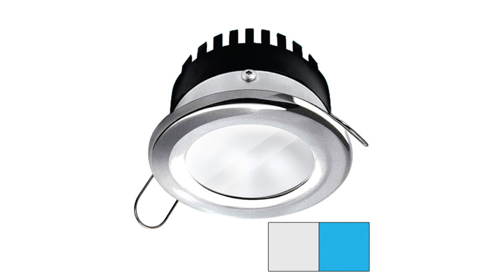 I2Systems Inc Apeiron PRO A506 6W LED Spring Mount Light, Round, Cool White /Blue/Brushed Nickel Finish, A506-41AAG-E