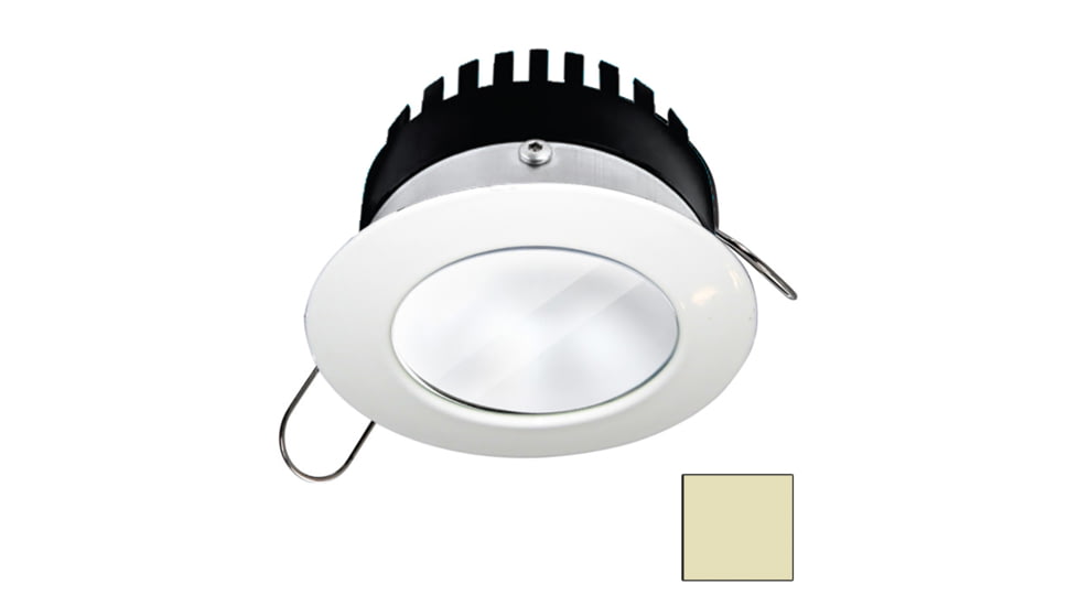 I2Systems Inc Apeiron PRO A506 6W LED Spring Mount Light, Round, Warm White/White Finish, A506-31CBBR