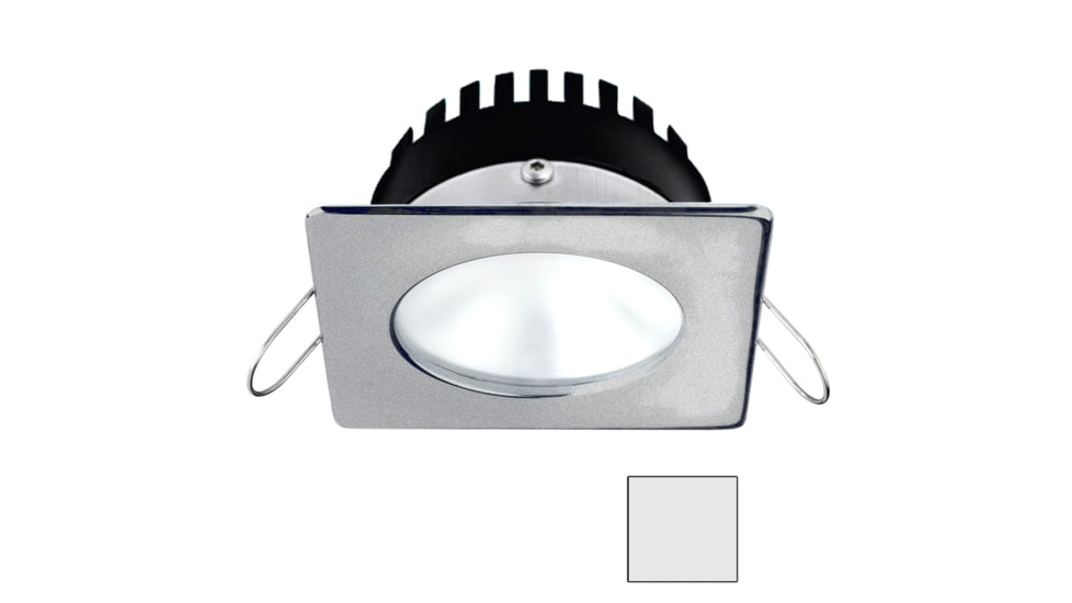 I2Systems Inc Apeiron PRO A506 6W LED Spring Mount Light, Square/Round, Cool White/Brushed Nickel Finish, A506-42AAG