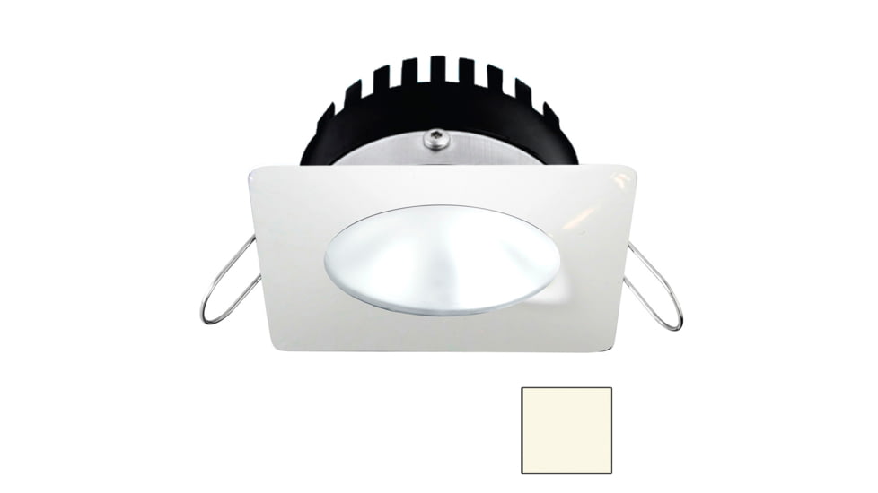 I2Systems Inc Apeiron PRO A506 6W LED Spring Mount Light, Square/Round, Neutral White/White Finish, A506-32BBD