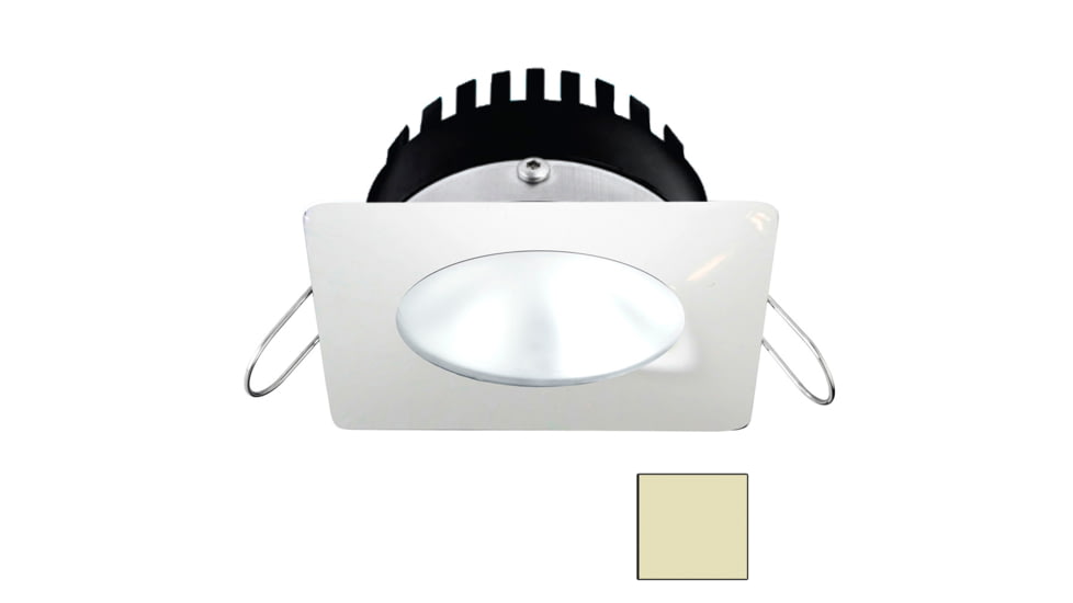 I2Systems Inc Apeiron PRO A506 6W LED Spring Mount Light, Square/Round, Warm White/White Finish, A506-32CBBR