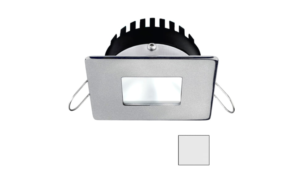 I2Systems Inc Apeiron PRO A506 6W LED Spring Mount Light, Square/Square, Cool White/Brushed Nickel Finish, A506-44AAG