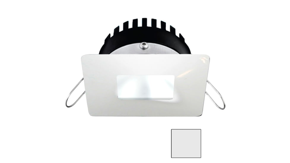 I2Systems Inc Apeiron PRO A506 6W LED Spring Mount Light, Square/Square, Cool White/White Finish, A506-34AAG