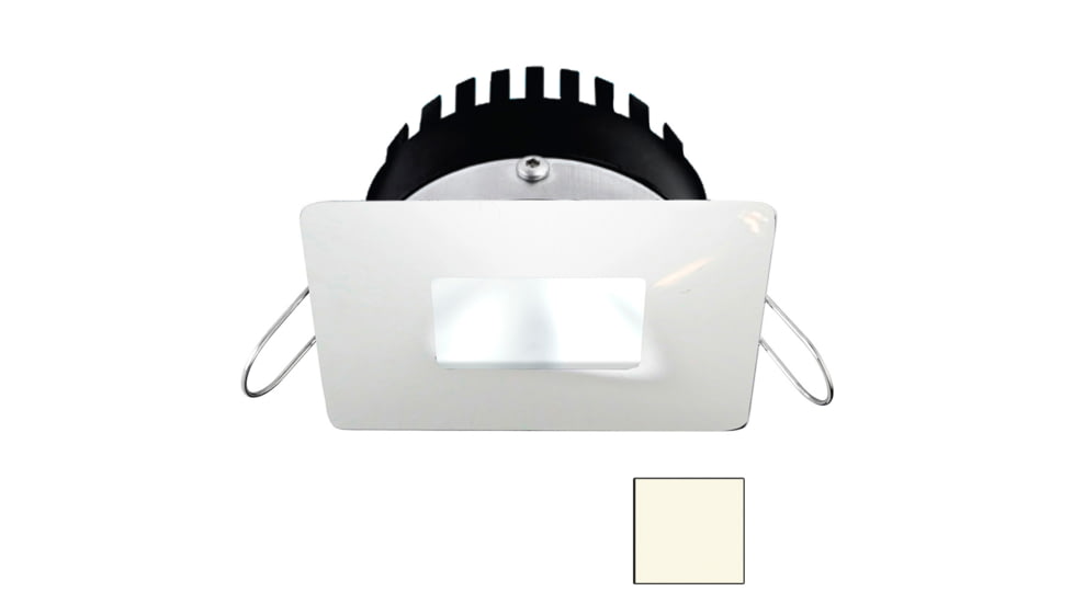 I2Systems Inc Apeiron PRO A506 6W LED Spring Mount Light, Square/Square, Neutral White/White Finish, A506-34BBD