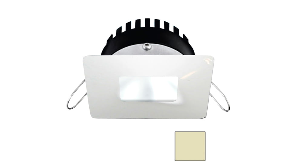 I2Systems Inc Apeiron PRO A506 6W LED Spring Mount Light, Square/Square, Warm White White/White Finish, A506-34CBBR