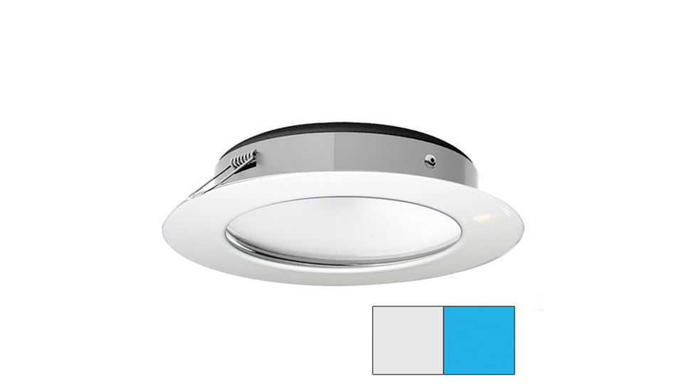 I2Systems Inc Apeiron Pro XL A526 6W LED Spring Mount Light, Cool White/Blue/White Finish, A526-31AAG-E