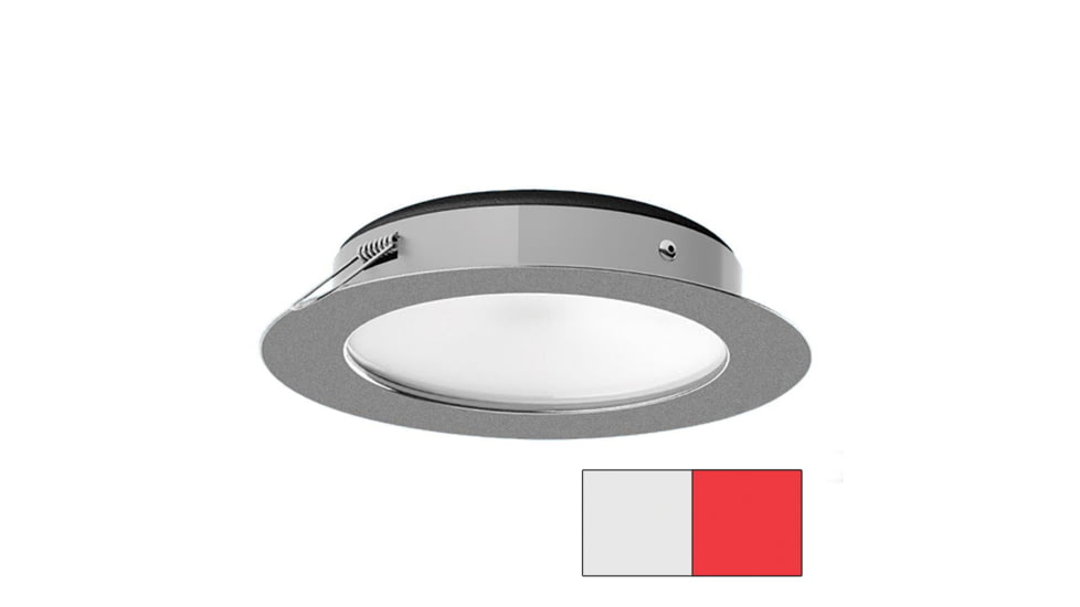 I2Systems Inc Apeiron Pro XL A526 6W LED Spring Mount Light, Cool White/Red/Brushed Nickel Finish, A526-41AAG-H