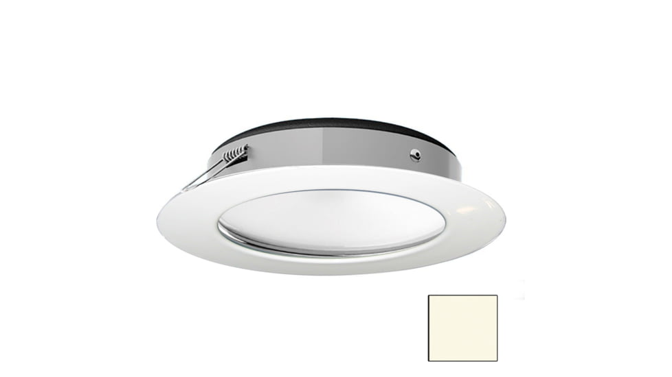 I2Systems Inc Apeiron Pro XL A526 6W LED Spring Mount Light, Neutral White/White Finish, A526-31BBD