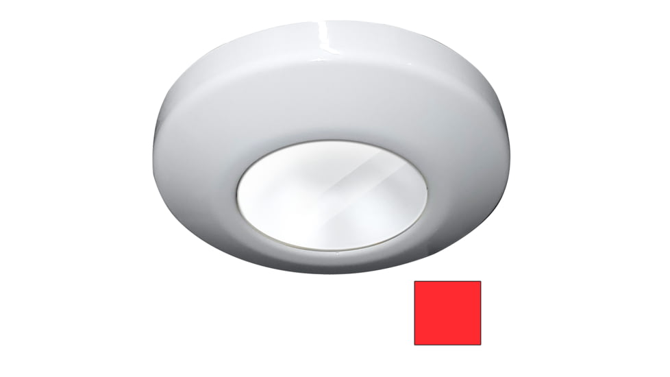 I2Systems Inc Profile P1100 1.5W LED Surface Mount Light, Red/White Finish, P1100Z-31H