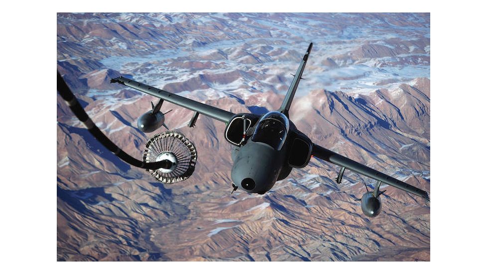 iCanvas An Italian AMX Approaches A KC-10A Extender To Refuel Over A by Stocktrek Images Canvas Print, Multi, 18x12 TRK744-1PC3-18x12